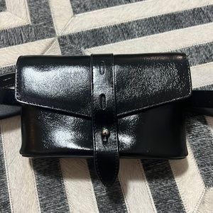 New Rebecca Minkoff belt bag, black leather, S/M size